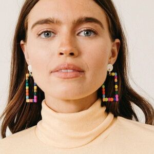 Sunshine Tienda- NWT Multicolored Dot Dangle Earrings